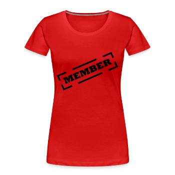 member - Women's Premium Organic T-Shirt - red - Front - Mia (176cm)