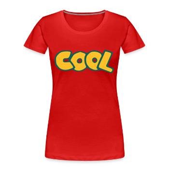 cool - Women's Premium Organic T-Shirt - red - Front - Mia (176cm)