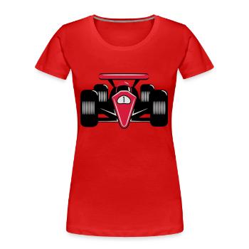 Voiture de course course rapide Motorsport - T-shirt bio Premium Femme - rouge - Devant - Mia (176cm)