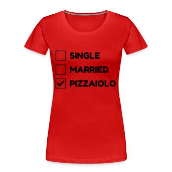 Pizza / Pizzaiolo / Pizza Chef / Pizzachef - Women's Premium Organic T-Shirt - red - Front - Mia (176cm)