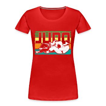 Judo Judoka Sportler Geschenkidee - Frauen Premium Bio T-Shirt - Rot - Vorne - Mia (176cm)