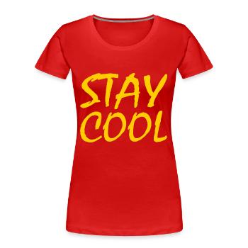 Stay cool - T-shirt bio Premium Femme - rouge - Devant - Mia (176cm)