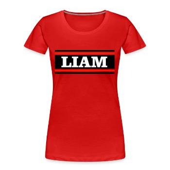 LIAM - T-shirt bio Premium Femme - rouge - Devant - Mia (176cm)