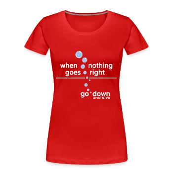 apnoetauchen oxygen apnoe taucher schnorcheln - Frauen Premium Bio T-Shirt - Rot - Vorne - Mia (176cm)