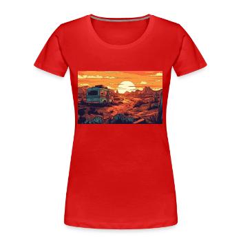 Van Life - Women's Premium Organic T-Shirt - red - Front - Mia (176cm)