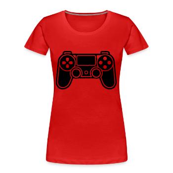 Videospiel-Controller - Frauen Premium Bio T-Shirt - Rot - Vorne - Mia (176cm)