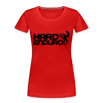 Hard Enduro Biker - Frauen Premium Bio T-Shirt - Rot - Vorne - Mia (176cm)