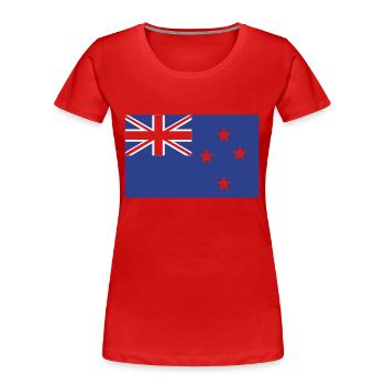 new zealand flag - T-shirt bio Premium Femme - rouge - Devant - Mia (176cm)