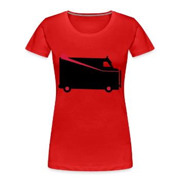 a team van - T-shirt bio Premium Femme - rouge - Devant - Mia (176cm)