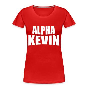 Alpha Kevin - Women's Premium Organic T-Shirt - red - Front - Mia (176cm)