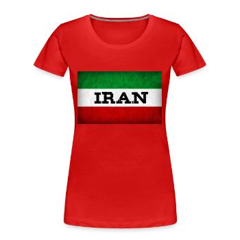 IRAN - T-shirt bio Premium Femme - rouge - Devant - Mia (176cm)