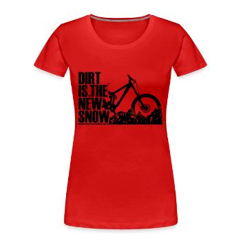 alpes downhill vtt - T-shirt bio Premium Femme - rouge - Devant - Mia (176cm)