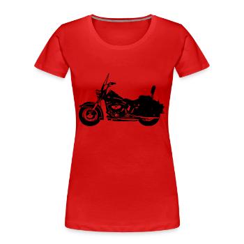 motorrad chopper - Frauen Premium Bio T-Shirt - Rot - Vorne - Mia (176cm)
