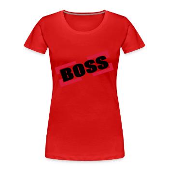 Capo - T-shirt bio Premium Femme - rouge - Devant - Mia (176cm)