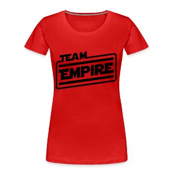 Team Empire (lettrage) - T-shirt bio Premium Femme - rouge - Devant - Mia (176cm)