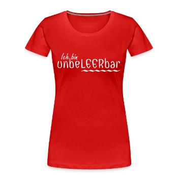 Wortklauberei - Ich bin unbeLEERbar 2 - Frauen Premium Bio T-Shirt - Rot - Vorne - Mia (176cm)