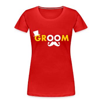 Groom - Frauen Premium Bio T-Shirt - Rot - Vorne - Mia (176cm)
