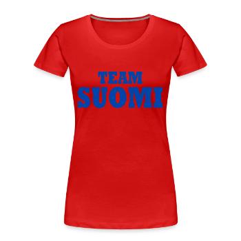 Team suomi - Frauen Premium Bio T-Shirt - Rot - Vorne - Mia (176cm)