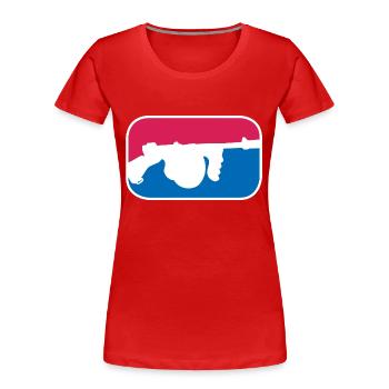Thompson Maschinenpistole Mafia lustige Geschenk - Frauen Premium Bio T-Shirt - Rot - Vorne - Mia (176cm)