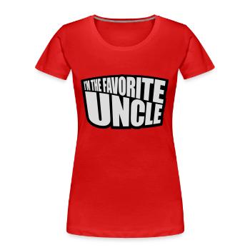 im the favorite uncle - Frauen Premium Bio T-Shirt - Rot - Vorne - Mia (176cm)