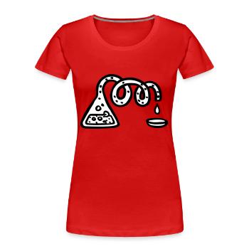Science lab 1 - T-shirt bio Premium Femme - rouge - Devant - Mia (176cm)