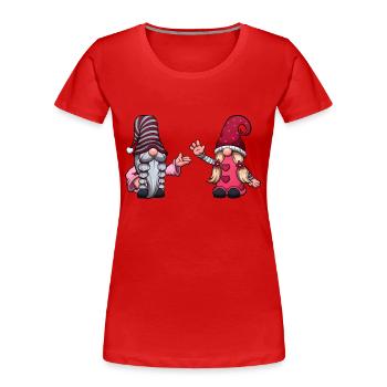 Cute Valentine's Day Gnomes - Women's Premium Organic T-Shirt - red - Front - Mia (176cm)