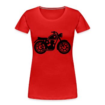 Moto - T-shirt bio Premium Femme - rouge - Devant - Mia (176cm)