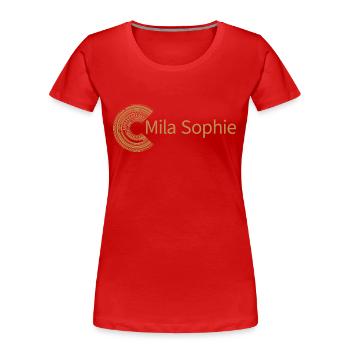 For Mila Sophie - Women's Premium Organic T-Shirt - red - Front - Mia (176cm)