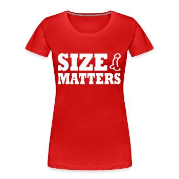 Penis size matters - Women's Premium Organic T-Shirt - red - Front - Mia (176cm)