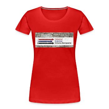 Katakomben Bunker Paris - Frauen Premium Bio T-Shirt - Rot - Vorne - Mia (176cm)
