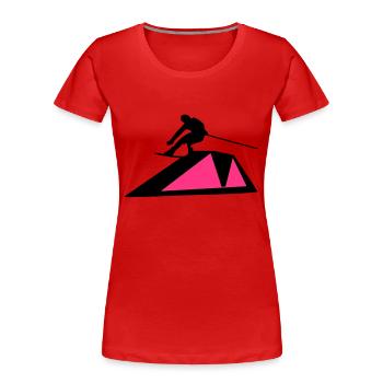 Wakeboarder/Wakeboard - Frauen Premium Bio T-Shirt - Rot - Vorne - Mia (176cm)