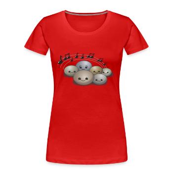 Steine Rock Konzert - Frauen Premium Bio T-Shirt - Rot - Vorne - Mia (176cm)