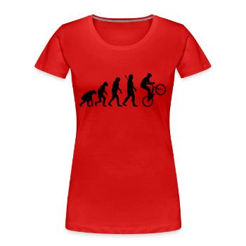 Radsport - Frauen Premium Bio T-Shirt - Rot - Vorne - Mia (176cm)