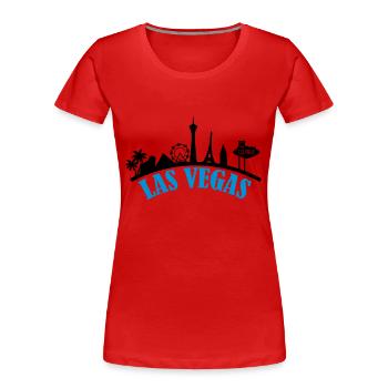 las_vegas_002 - Frauen Premium Bio T-Shirt - Rot - Vorne - Mia (176cm)