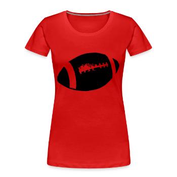Amerikanischer Football amerikanisch Vektor Stolz - Frauen Premium Bio T-Shirt - Rot - Vorne - Mia (176cm)