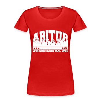 Abitur 2022 Abi Schulabschluss Gymnasium - Frauen Premium Bio T-Shirt - Rot - Vorne - Mia (176cm)