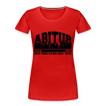 Abitur 2022 Abi Schulabschluss Gymnasium - Frauen Premium Bio T-Shirt - Rot - Vorne - Mia (176cm)