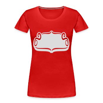 Frame decorative artistic ornament - Women's Premium Organic T-Shirt - red - Front - Mia (176cm)
