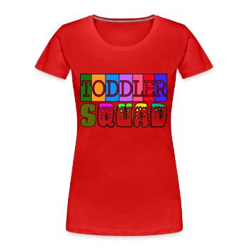 Toddler Squad Teacher and Students Back To School - Women's Premium Organic T-Shirt - red - Front - Mia (176cm)