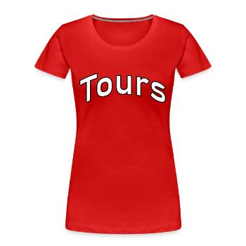 Tours - T-shirt bio Premium Femme - rouge - Devant - Mia (176cm)