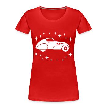 Oldtimer - Auto Nostalgisch Fahrzeuge - Frauen Premium Bio T-Shirt - Rot - Vorne - Mia (176cm)