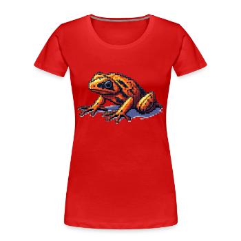 Poison dart frog dans les graphiques rétro 8 bits pixel - T-shirt bio Premium Femme - rouge - Devant - Mia (176cm)