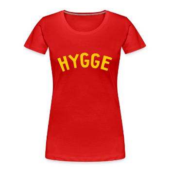 Hygge Style de vie scandinave - T-shirt bio Premium Femme - rouge - Devant - Mia (176cm)
