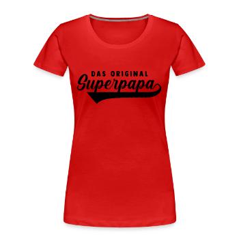 Vater Papa - Frauen Premium Bio T-Shirt - Rot - Vorne - Mia (176cm)