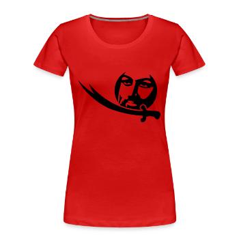 Hz Ali - Alevi - T-shirt bio Premium Femme - rouge - Devant - Mia (176cm)
