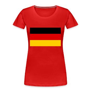 deutschland - Women's Premium Organic T-Shirt - red - Front - Mia (176cm)