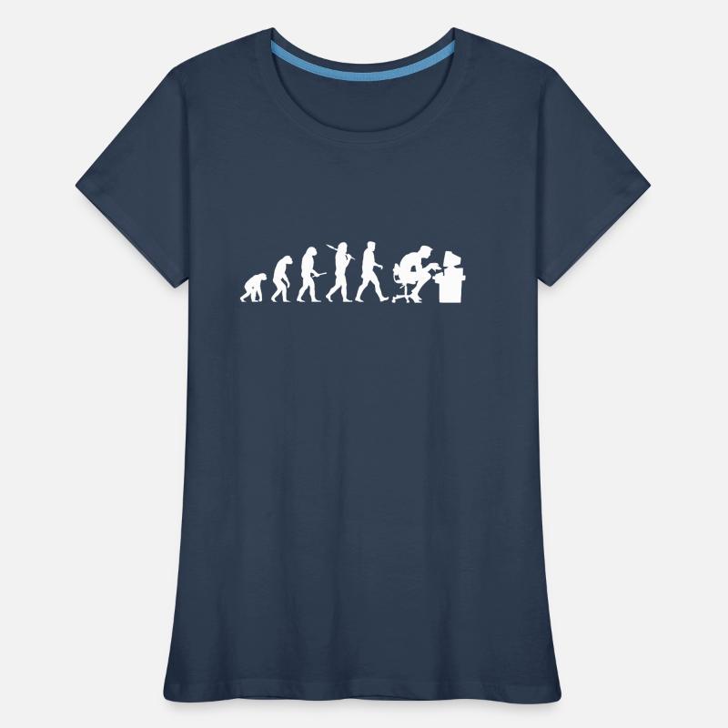 Evolution Computer Nerd! Nerd PC! IT! Technique! T-shirt bio Premium Femme