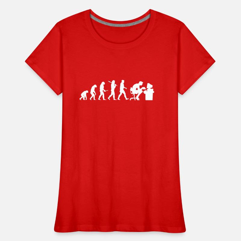 Evolution Computer Nerd! PC Nerd! IT! Technology! Women's Premium Organic T-Shirt