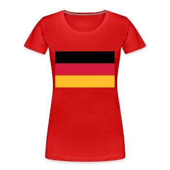 flag_german - T-shirt bio Premium Femme - rouge - Devant - Mia (176cm)