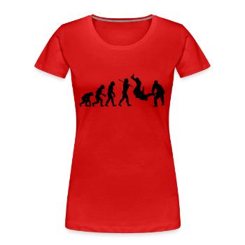 Judo Throw Evolution - T-shirt bio Premium Femme - rouge - Devant - Mia (176cm)